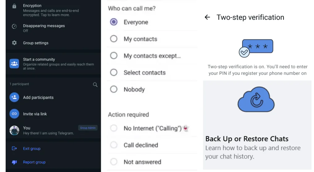 WhatsApp Plus APK End to End Encryption feature, who call feature, two step and back up and restore chat feature