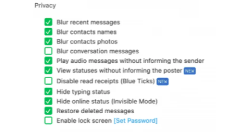 WhatsApp Plus APK Screen Shot